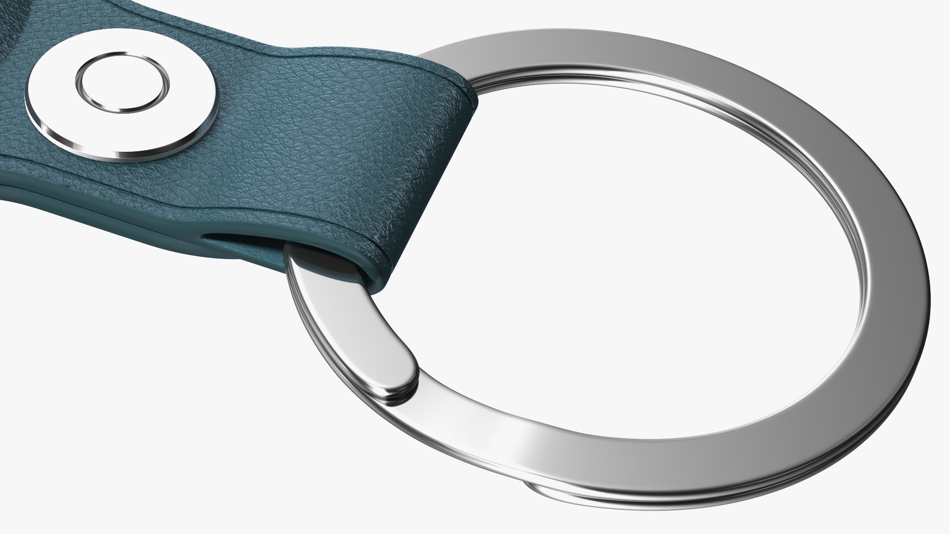 Apple AirTag Leather Key Ring Blue 3D model