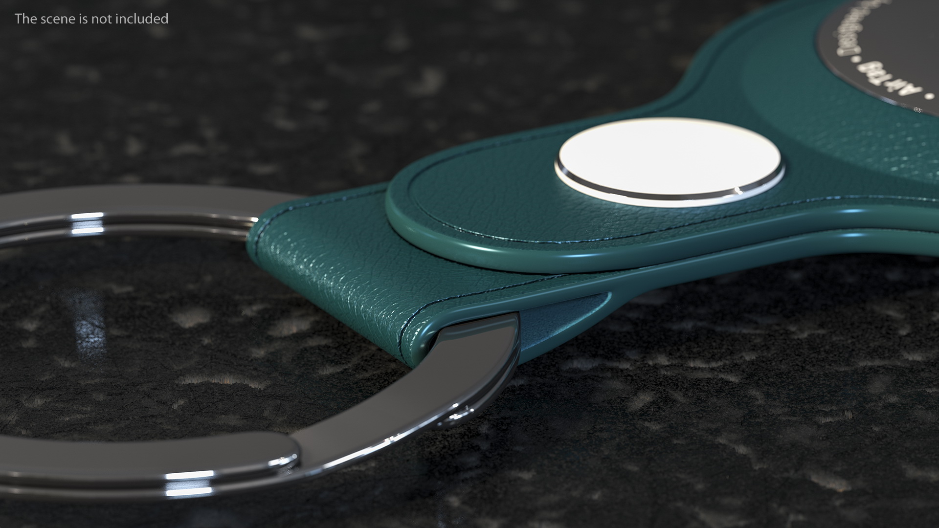 Apple AirTag Leather Key Ring Blue 3D model