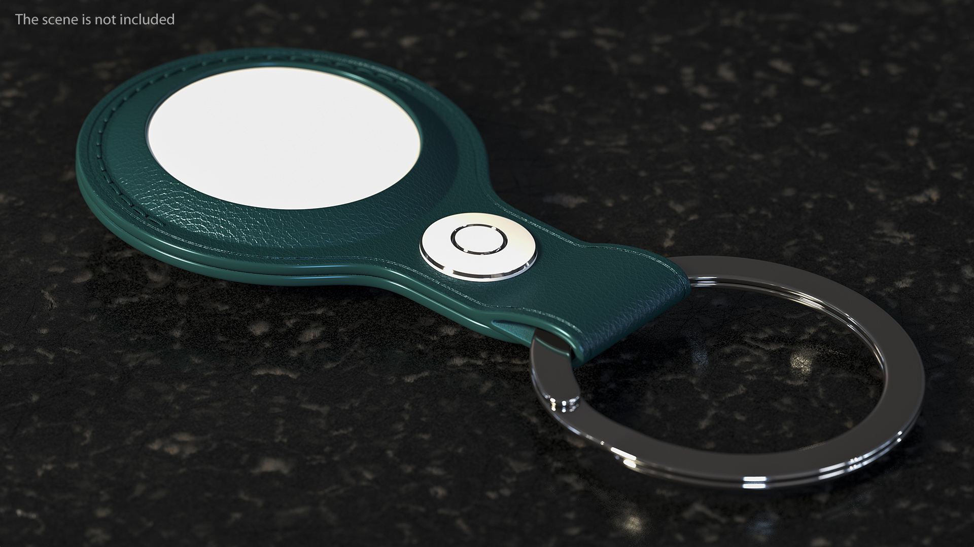 Apple AirTag Leather Key Ring Blue 3D model