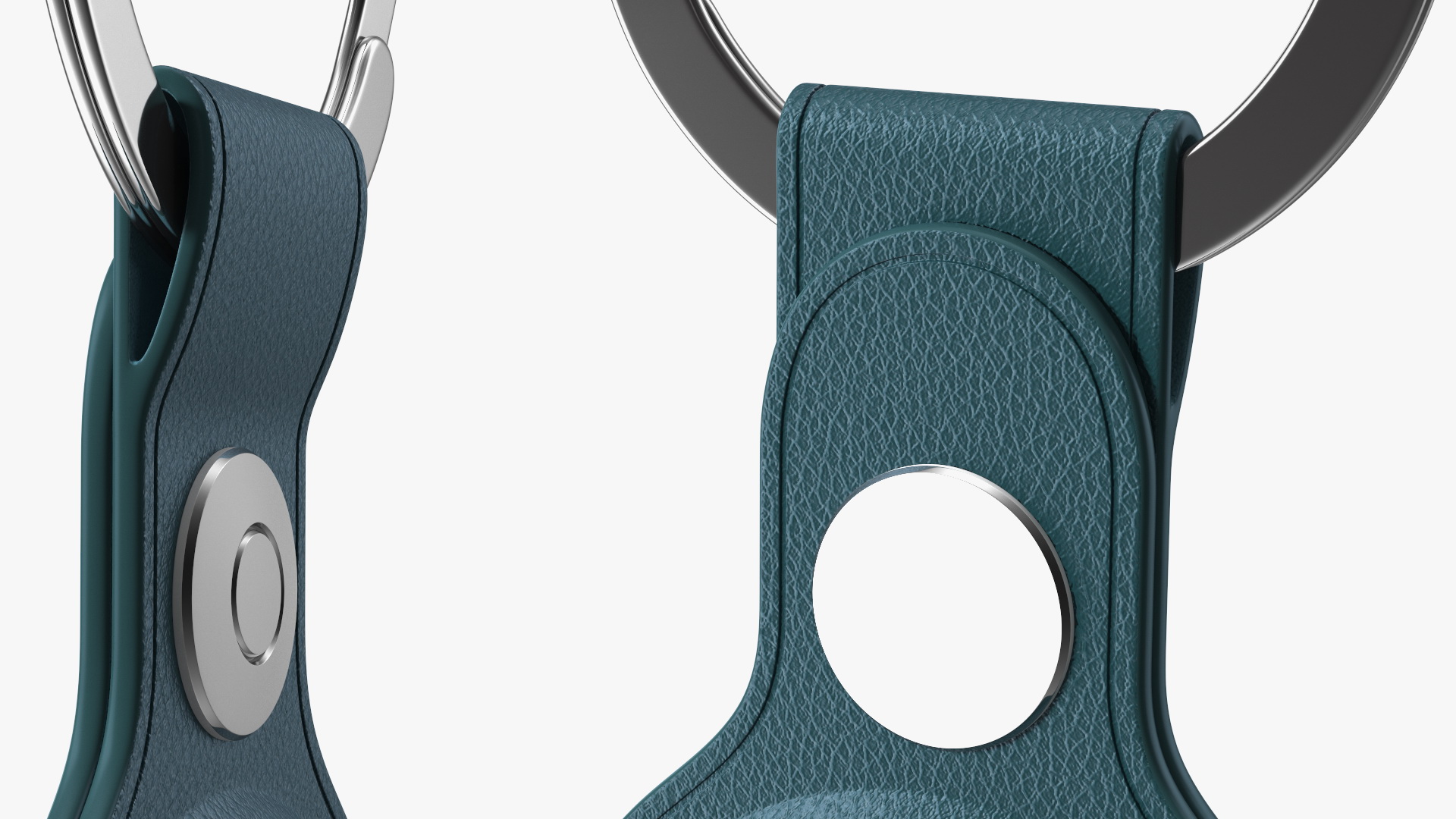 Apple AirTag Leather Key Ring Blue 3D model