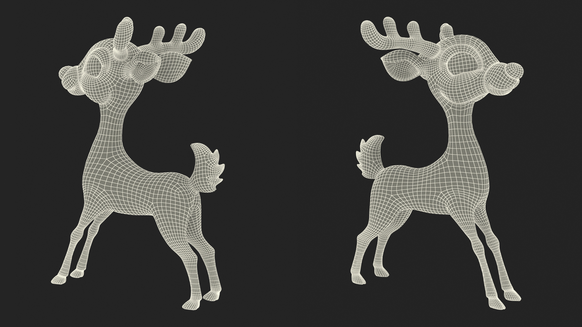 3D Cartoon Reindeer Rigged model