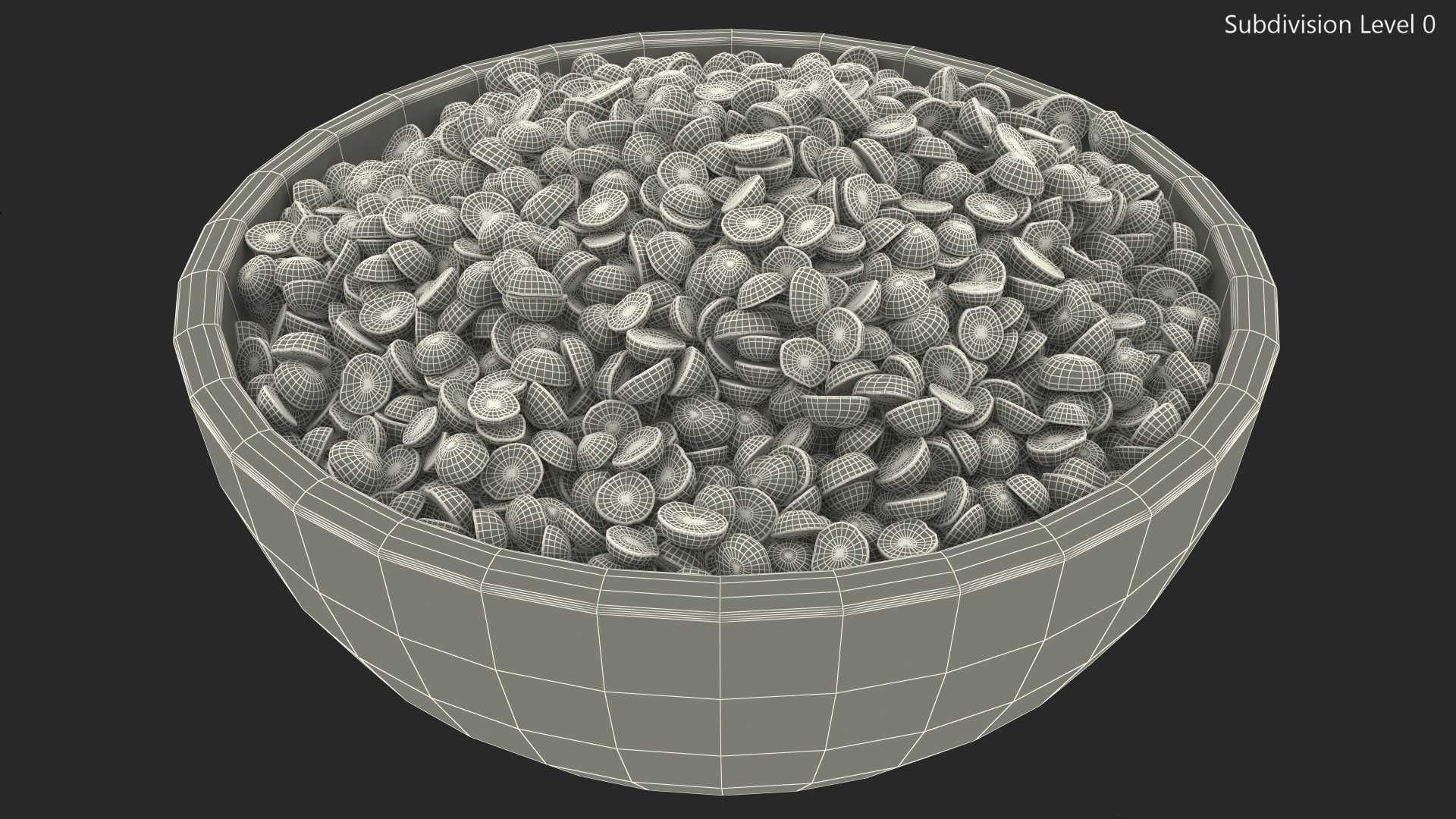 3D model Full Plate of Split Mung Beans