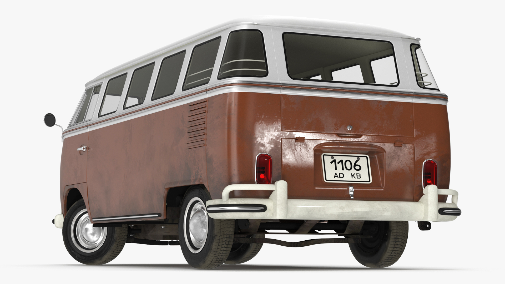 3D Volkswagen Type 2 T1 Bus Rigged