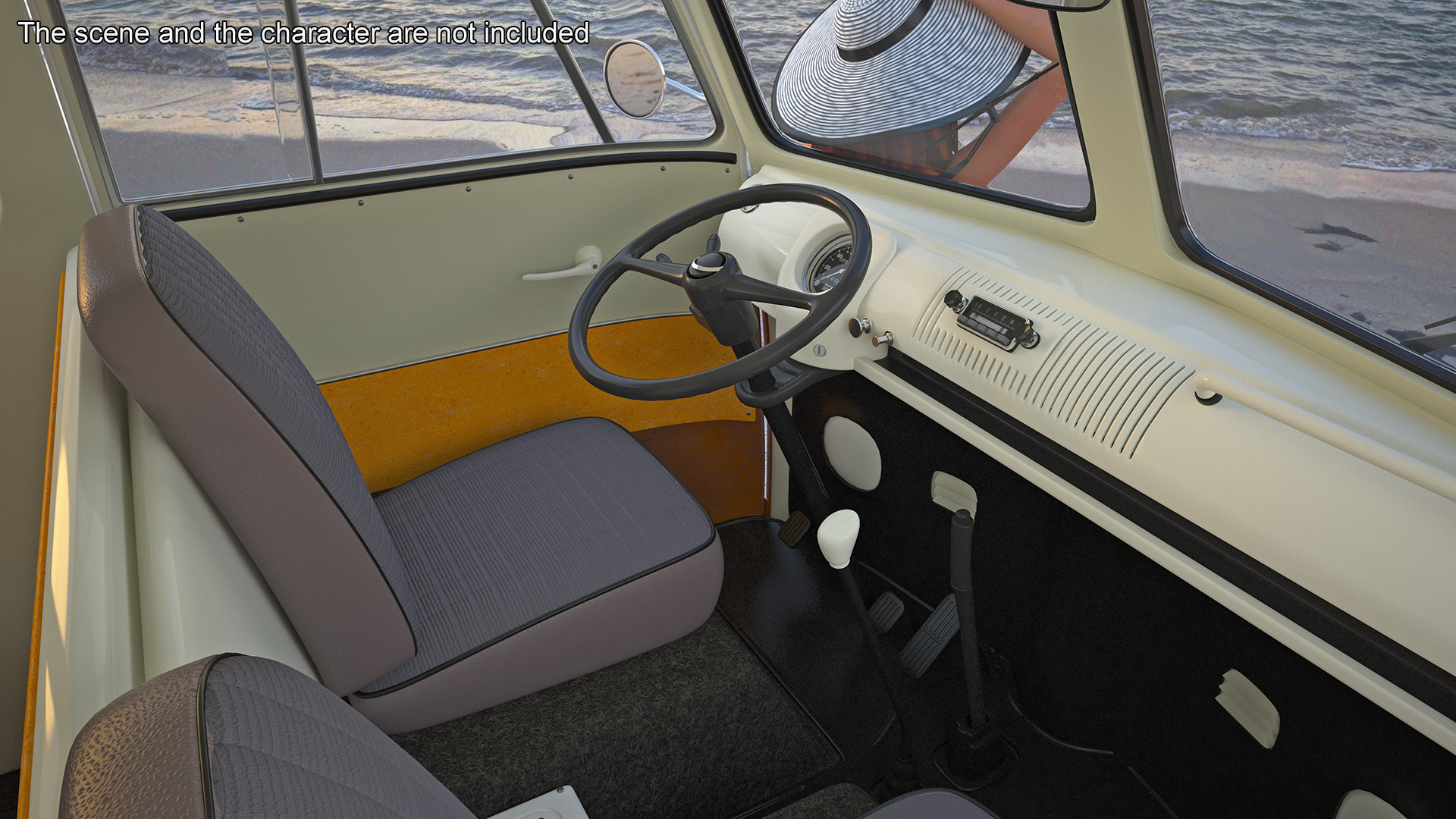 3D Volkswagen Type 2 T1 Bus Rigged