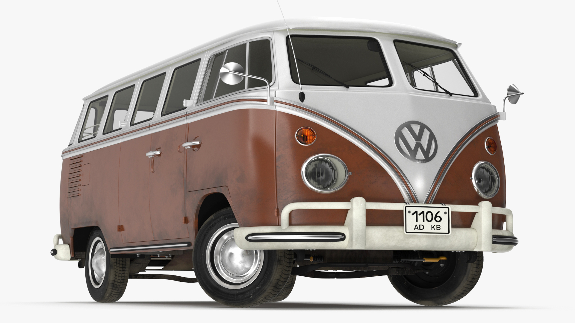 3D Volkswagen Type 2 T1 Bus Rigged