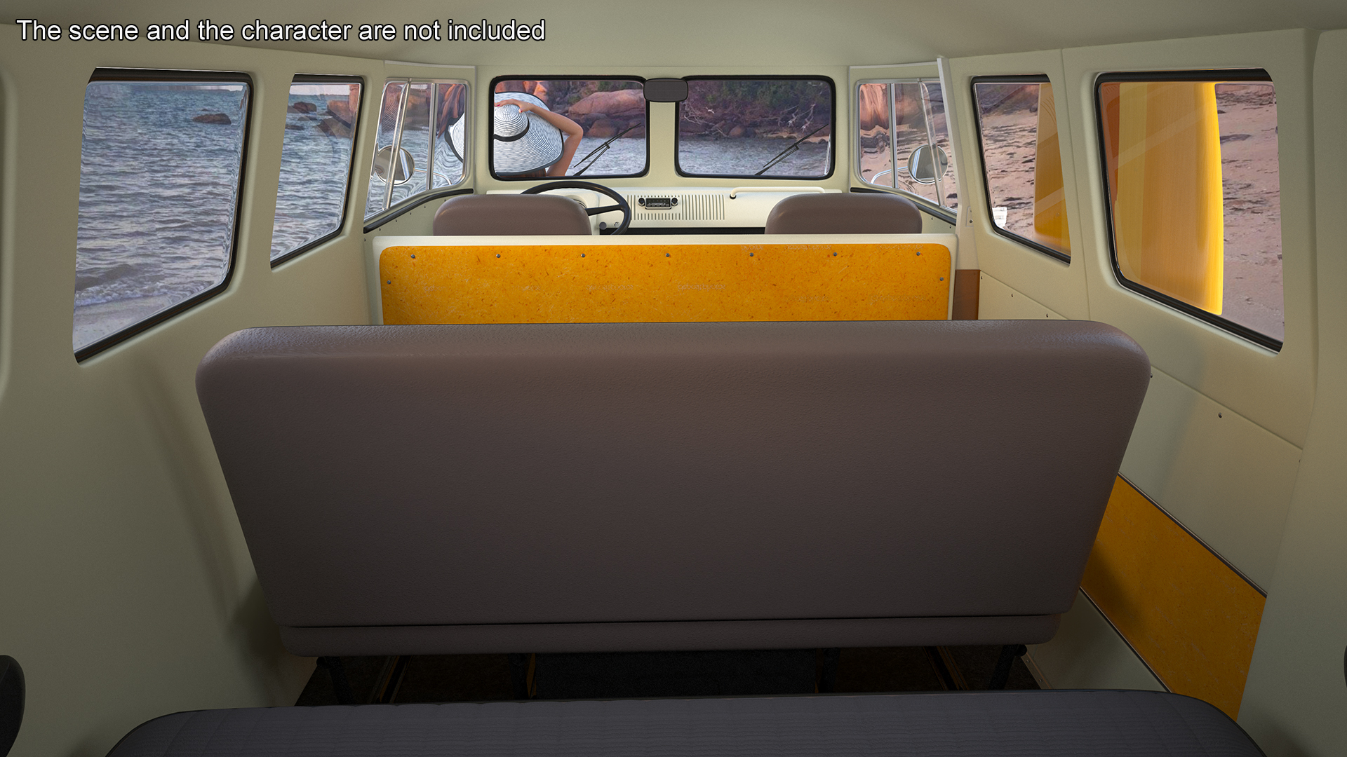 3D Volkswagen Type 2 T1 Bus Rigged