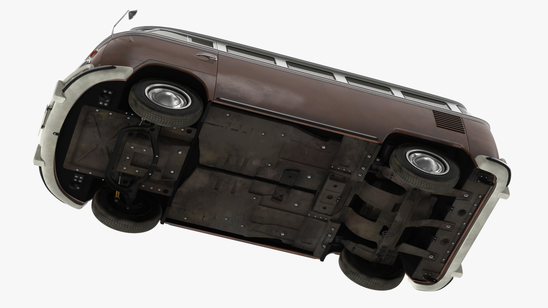 3D Volkswagen Type 2 T1 Bus Rigged