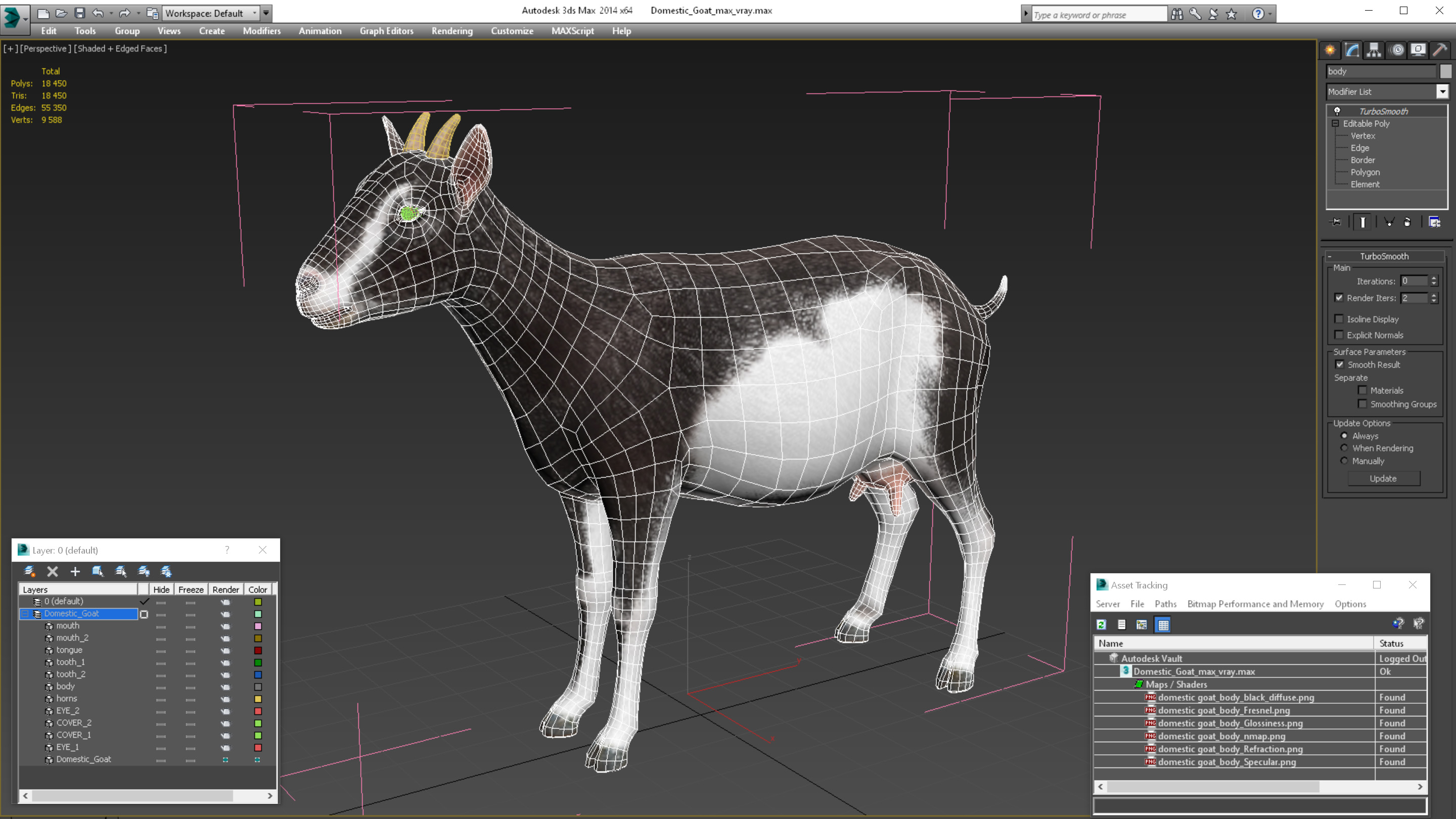 3D Domestic Goat model