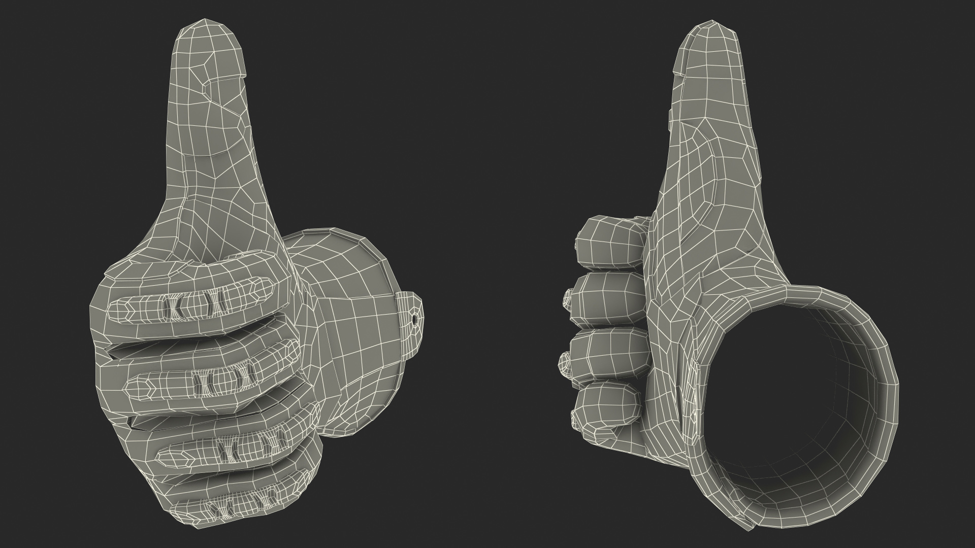 3D Safety Leather Gloves with Knuckle Guards Thumbs Up