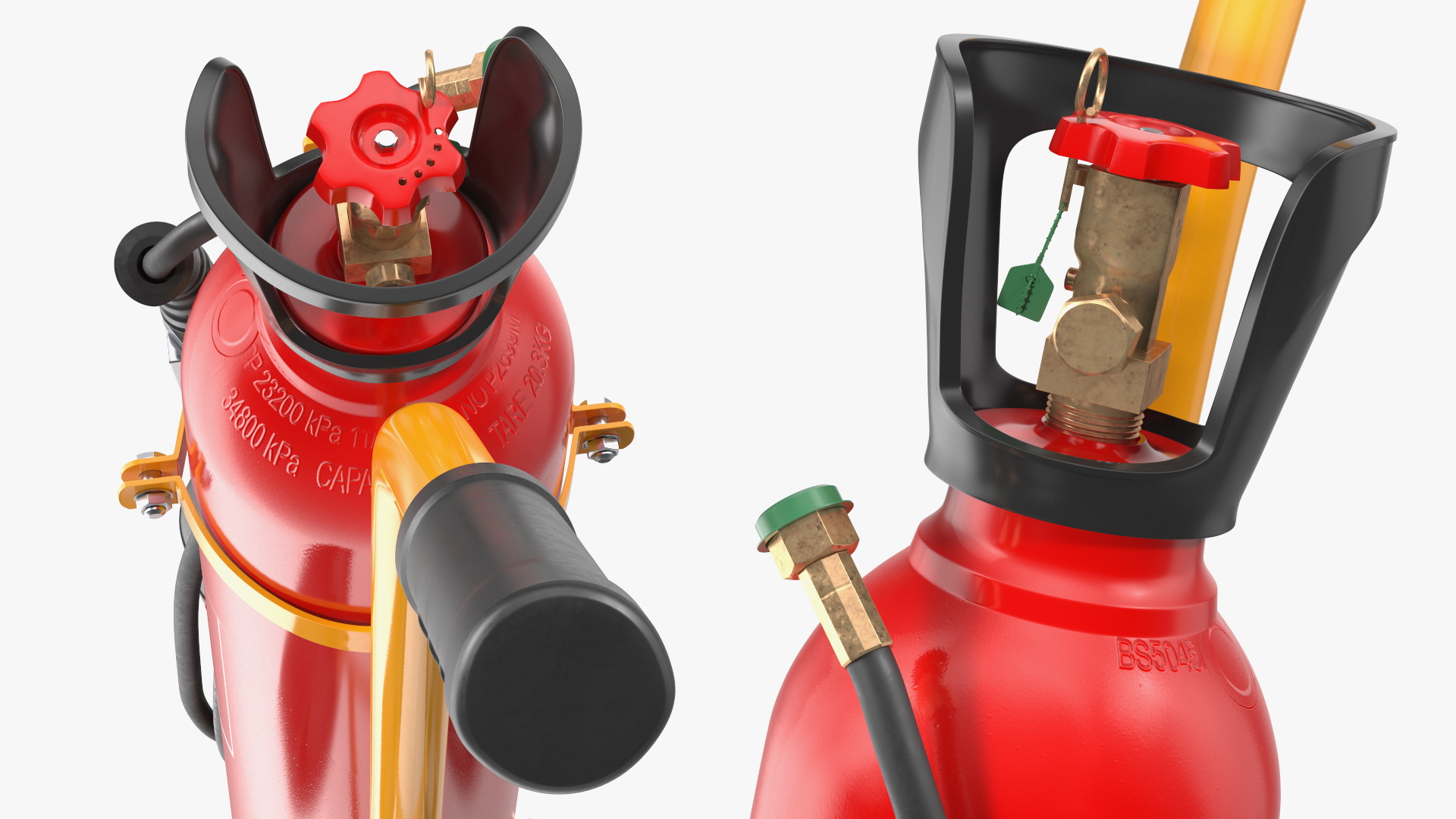 ABS SRL CO2 Trolley Fire Extinguisher 10Kg 3D