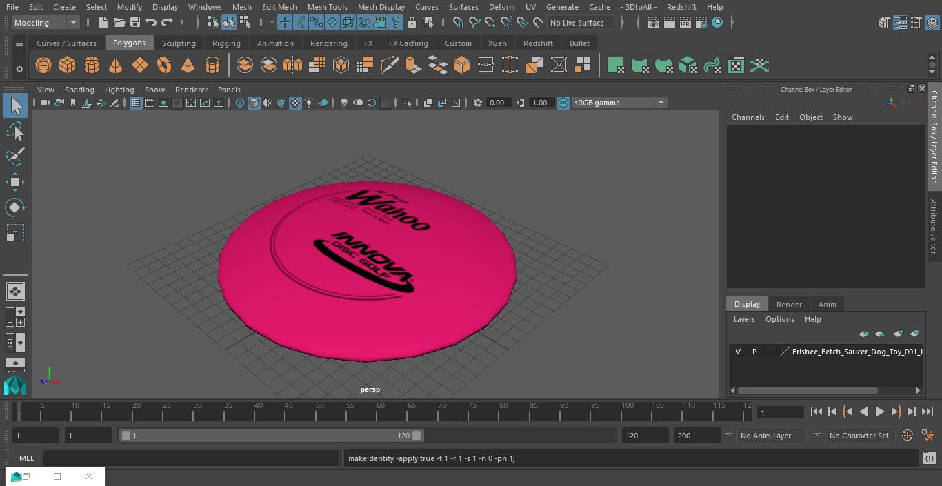 3D Frisbee Fetch Saucer Dog Toy model