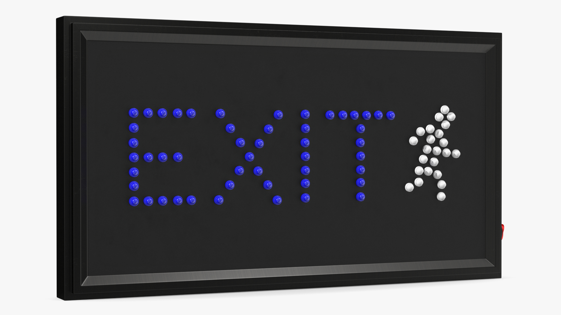 3D Blue LED Light Exit Sign OFF model