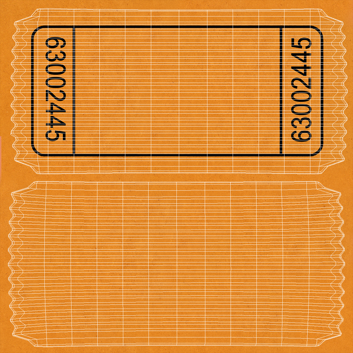 3D Event Admission Ticket Blank model