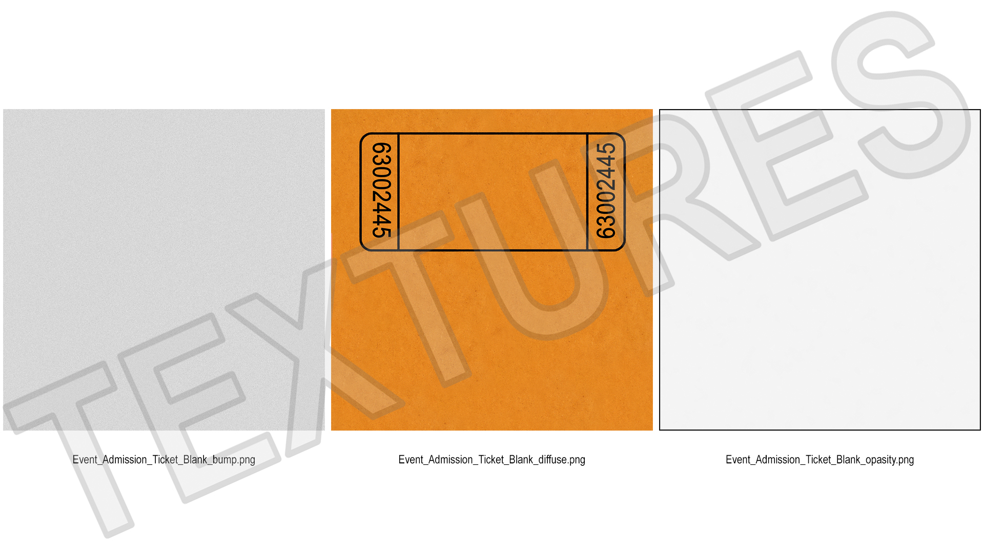 3D Event Admission Ticket Blank model
