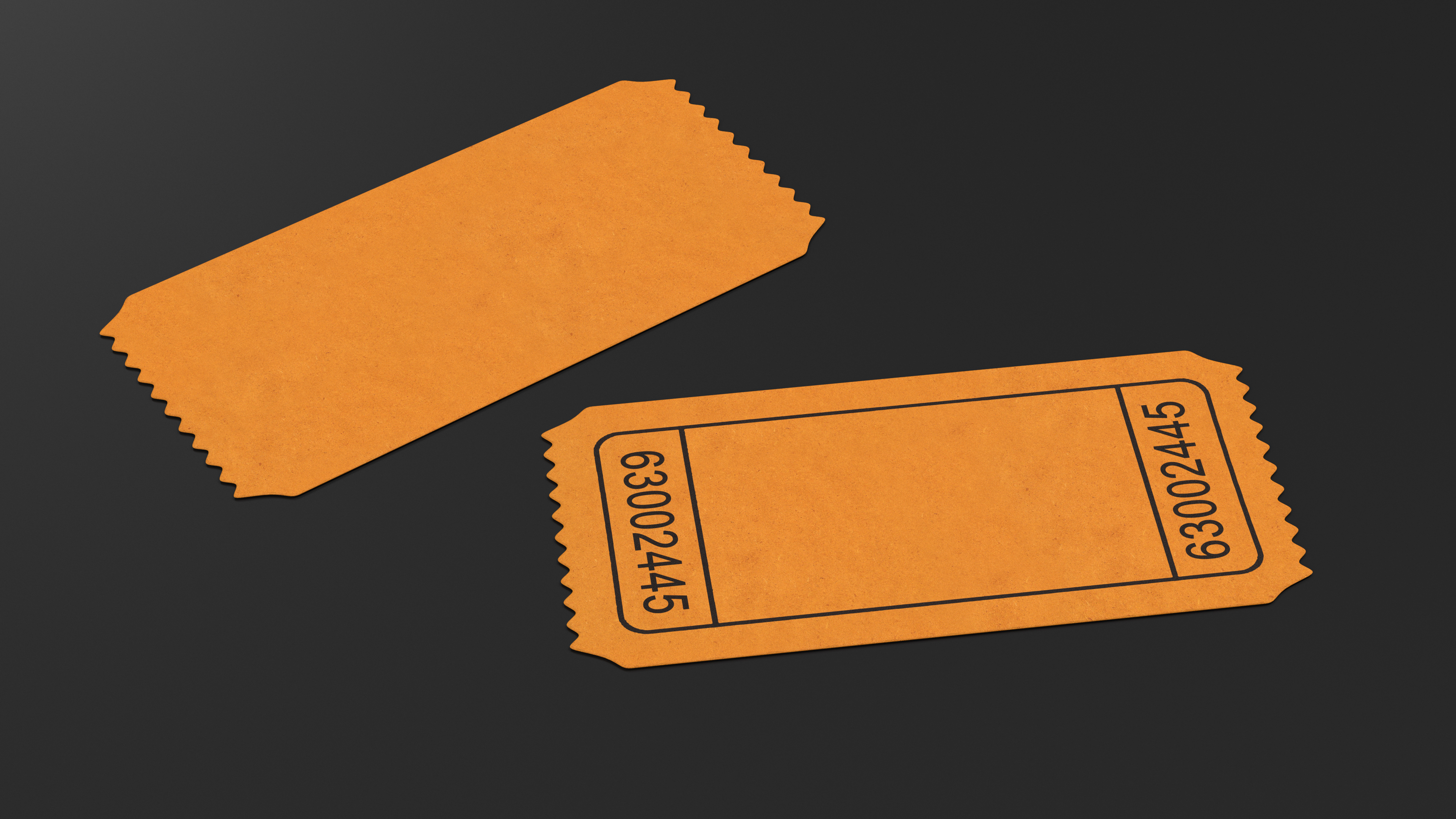 3D Event Admission Ticket Blank model