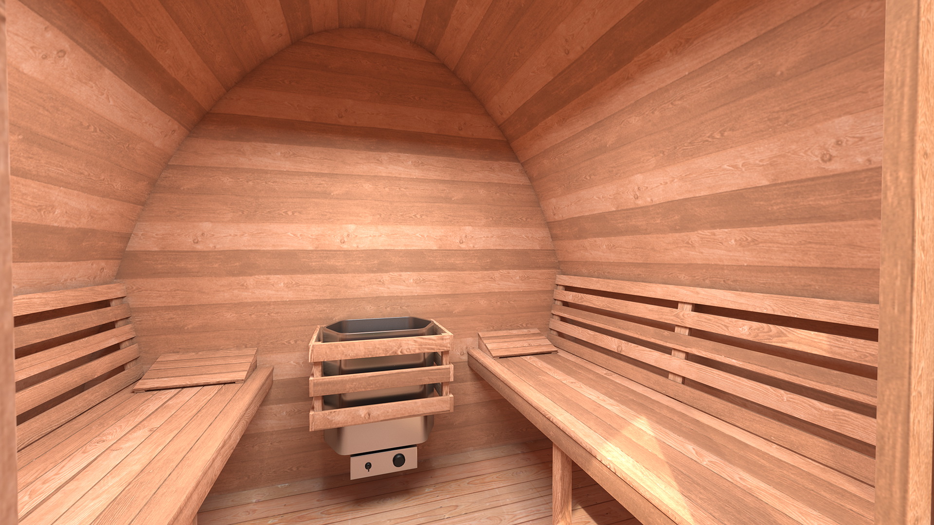 Mini Pod Outdoor Sauna 3D