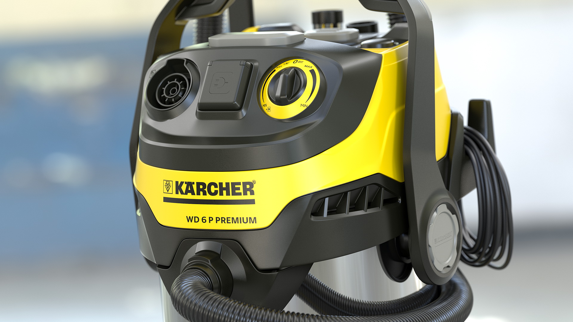 Karcher WD6 Multi-Purpose Vacuum Cleaner Folded 3D