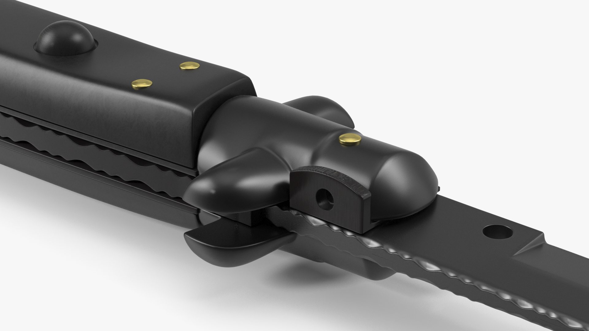 Stiletto Knife Black Handle 3D