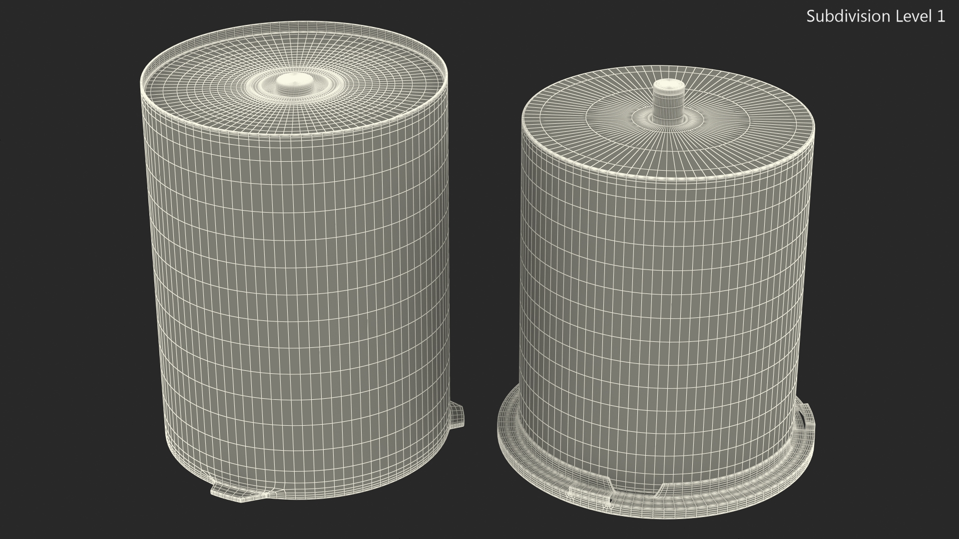 Storage Spindle Cake Box with 100 Discs Pack 3D model