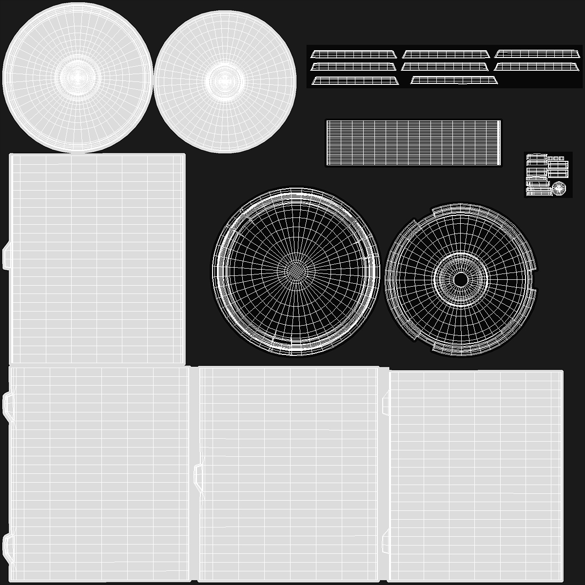 Storage Spindle Cake Box with 100 Discs Pack 3D model