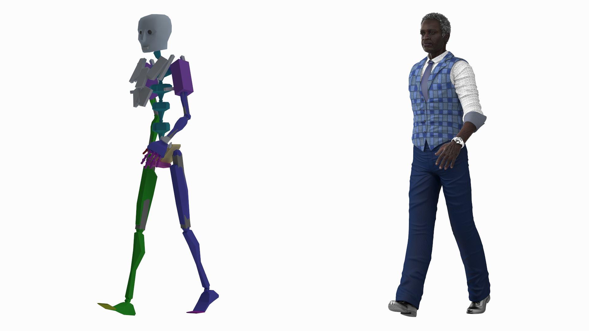 3D Afro American Man Everyday Style Rigged for Modo model