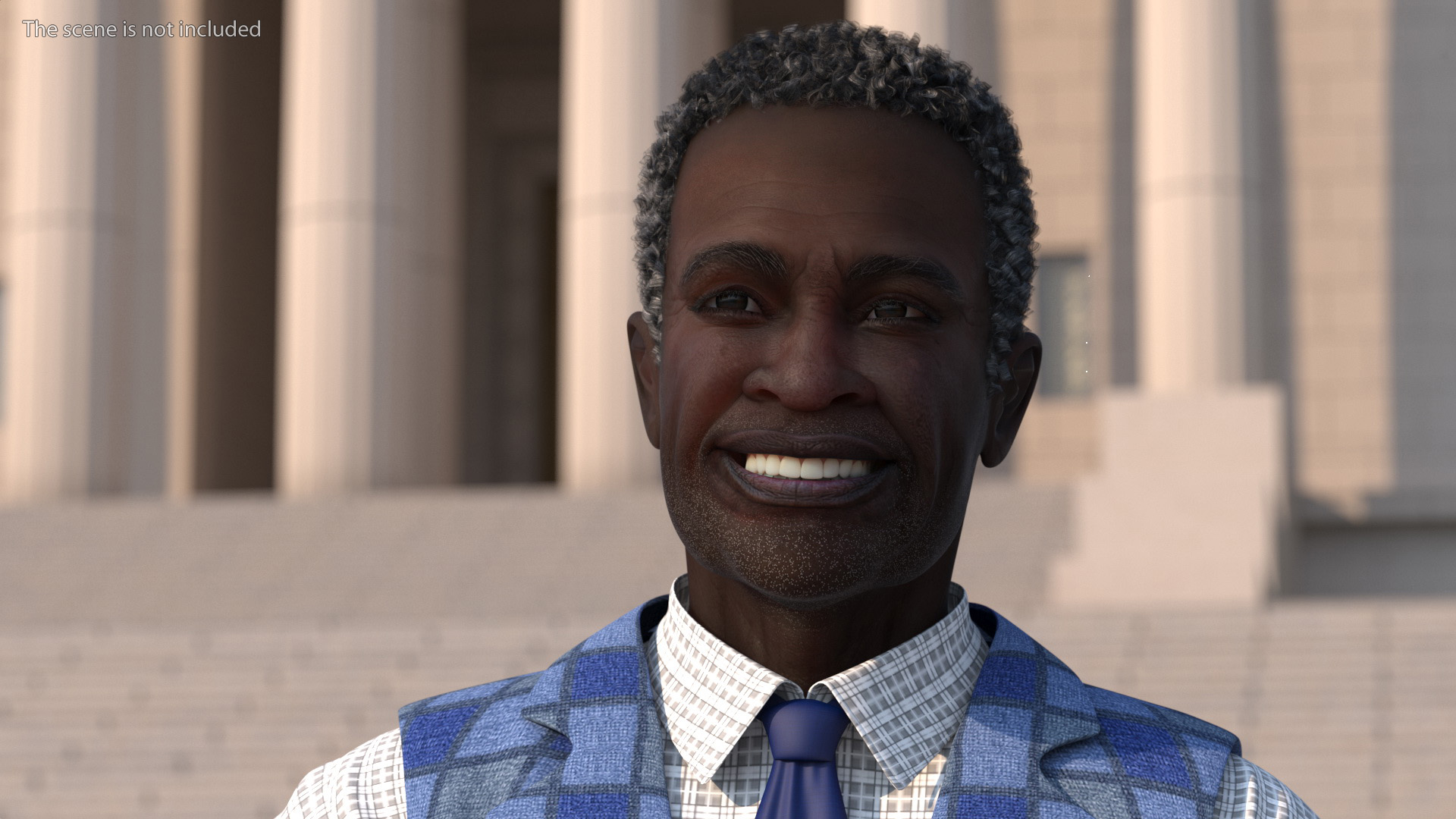 3D Afro American Man Everyday Style Rigged for Modo model