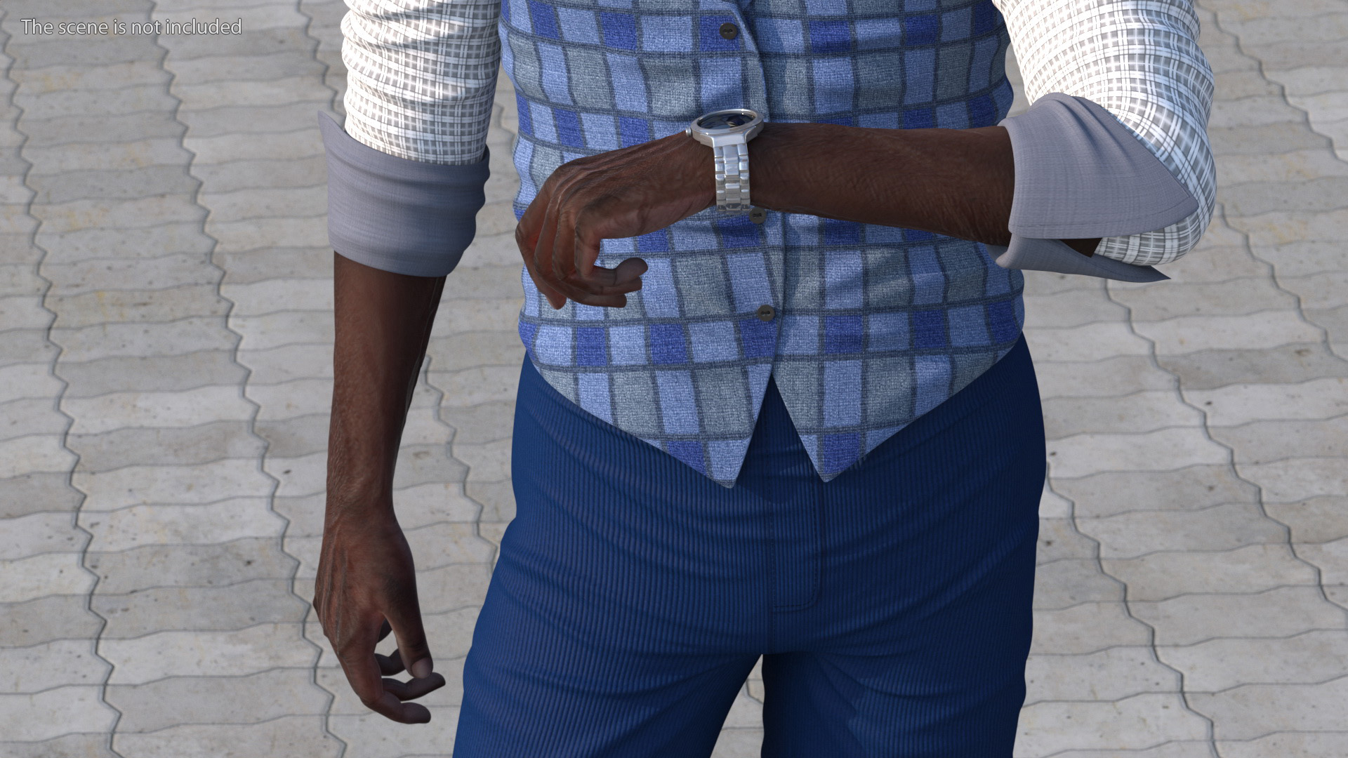 3D Afro American Man Everyday Style Rigged for Modo model