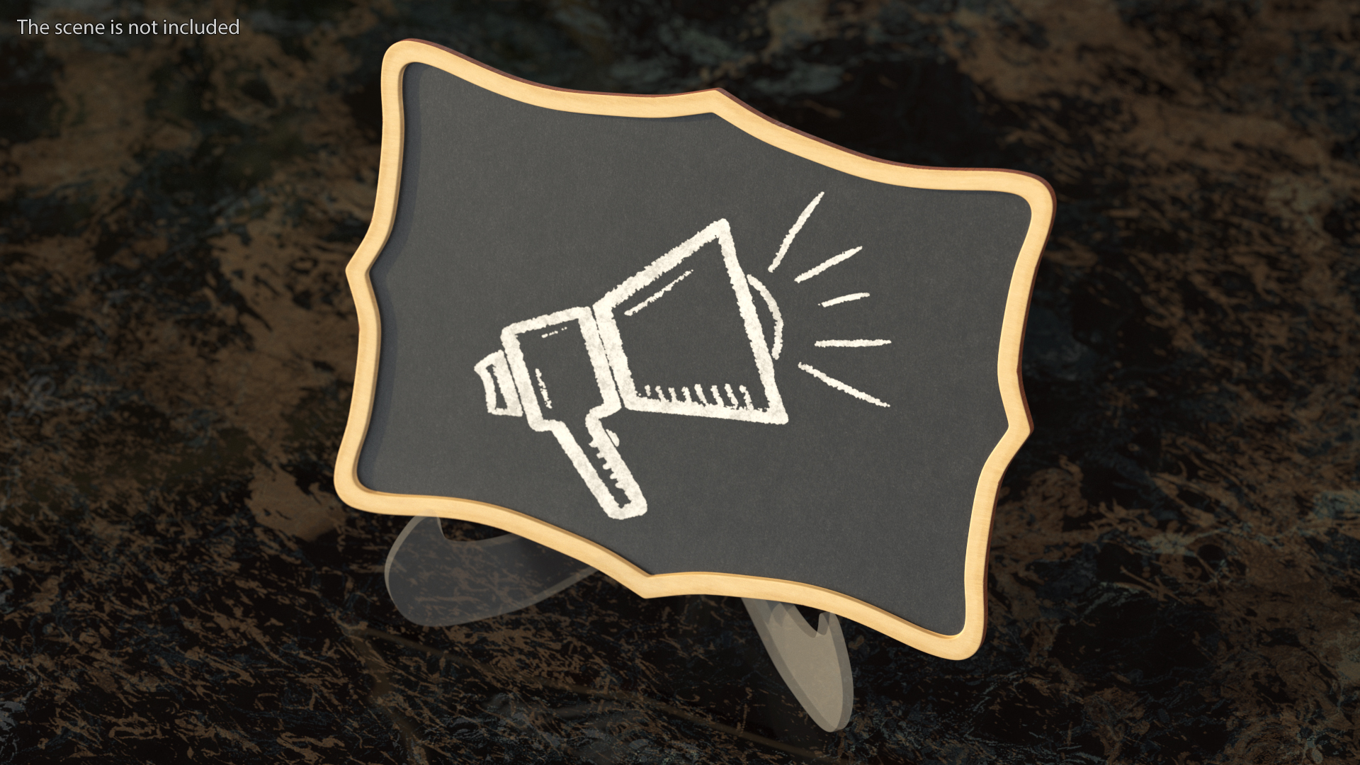 Hand-held Chalkboard Labels 3D