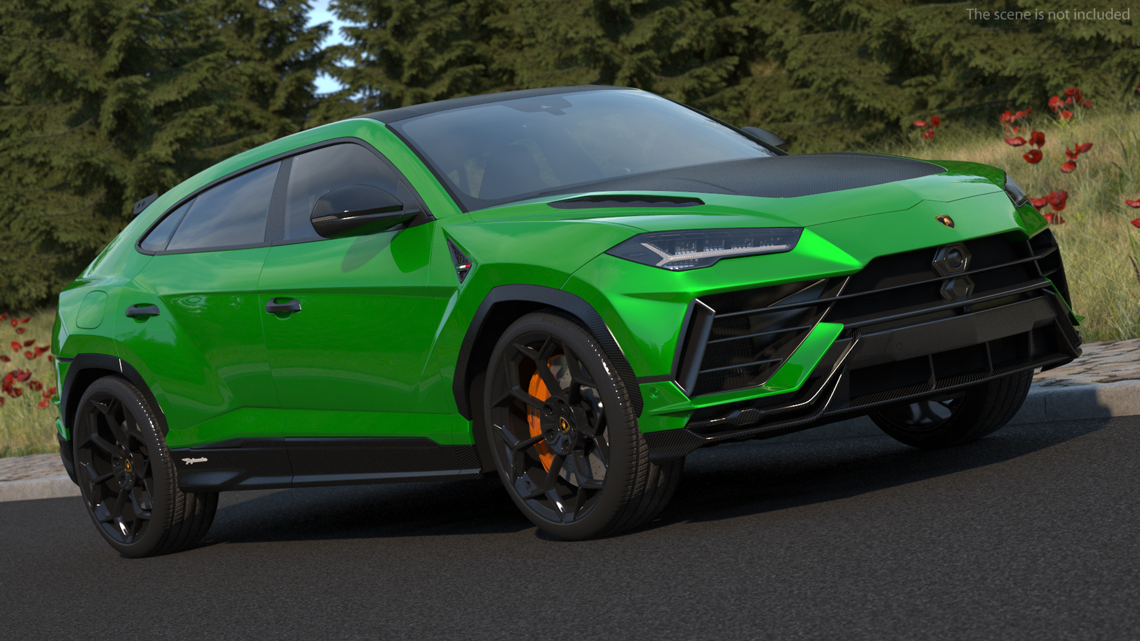 3D Lamborghini Urus Performante Super Luxury SUV Lights OFF
