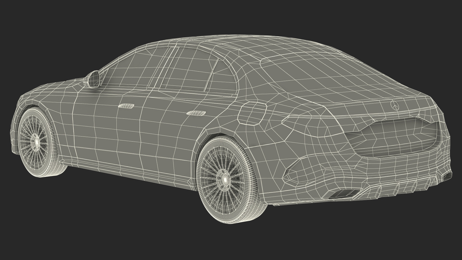 3D Mercedes E-class Turquoise Color Rigged for Maya model