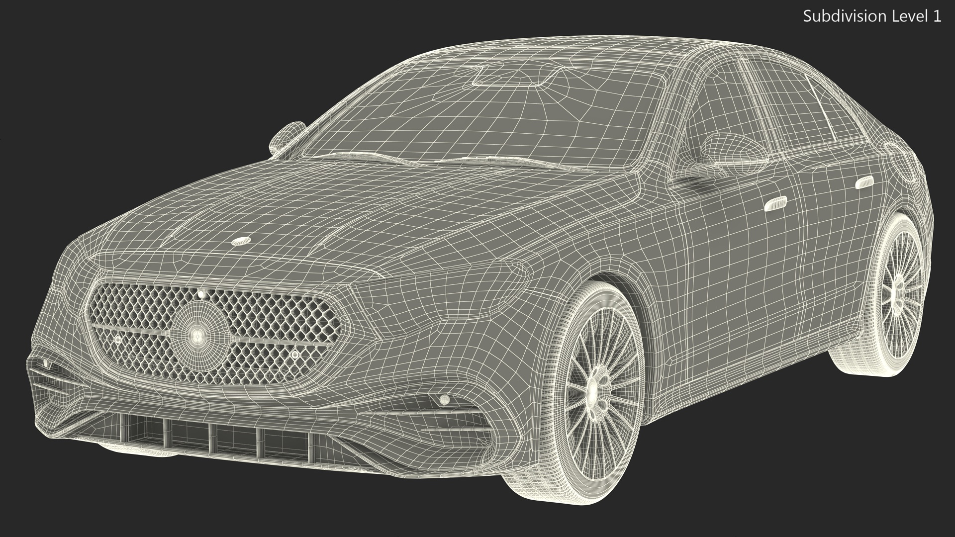 3D Mercedes E-class Turquoise Color Rigged for Maya model