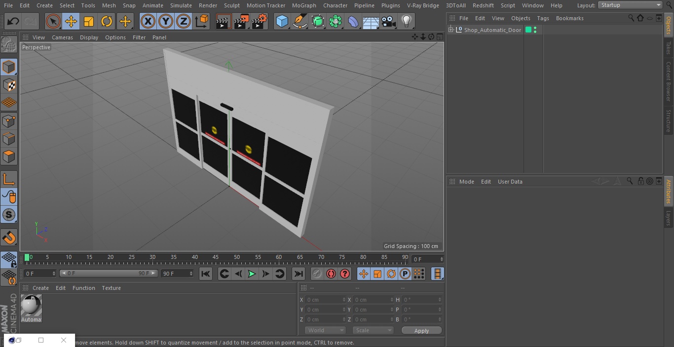 Shop Automatic Door 3D model