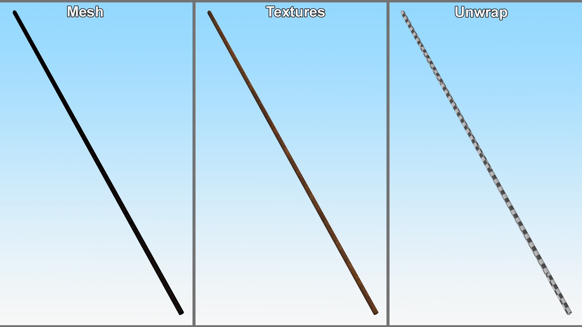 Rusty Rebar Piece 3D