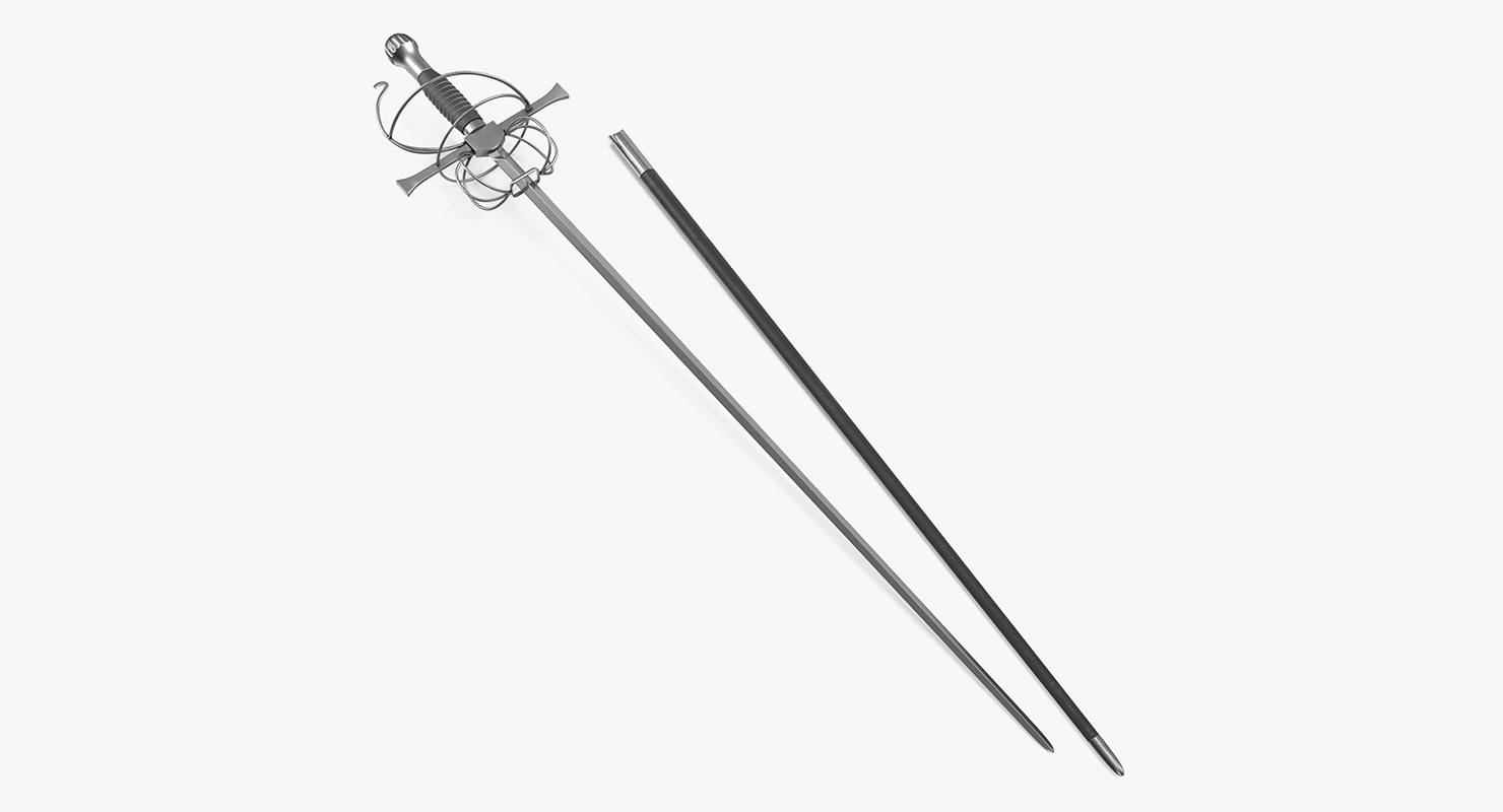 3D model Rapier Set