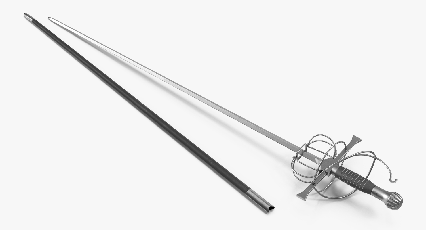 3D model Rapier Set