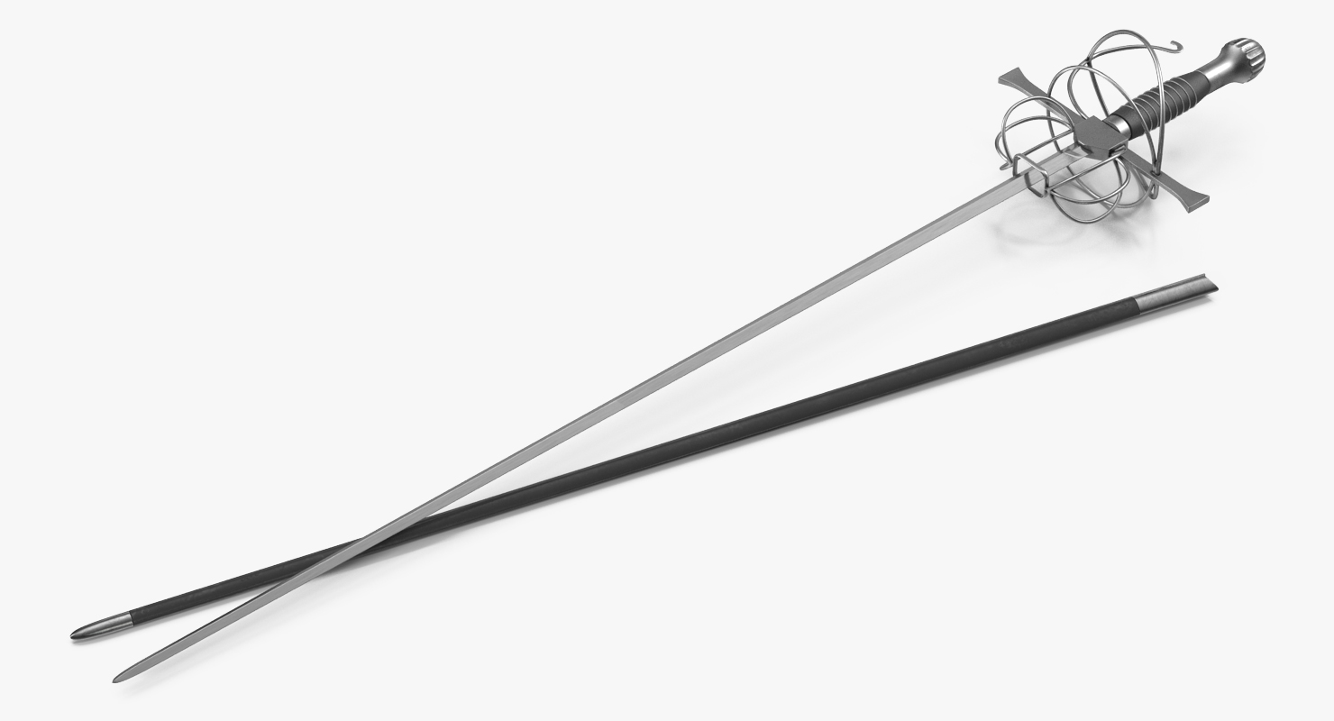 3D model Rapier Set