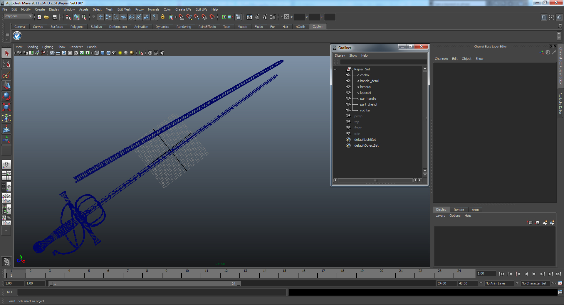 3D model Rapier Set