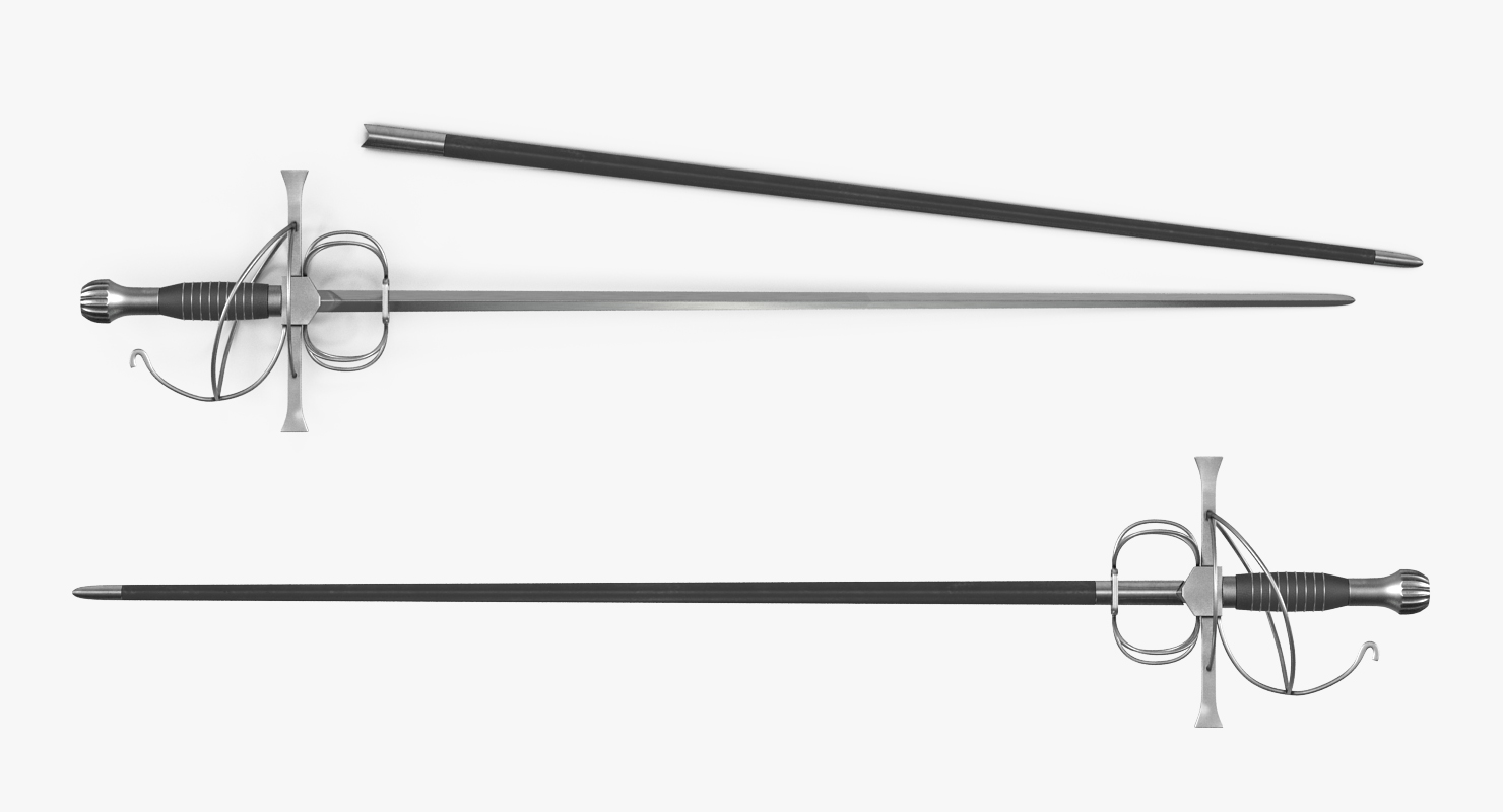 3D model Rapier Set