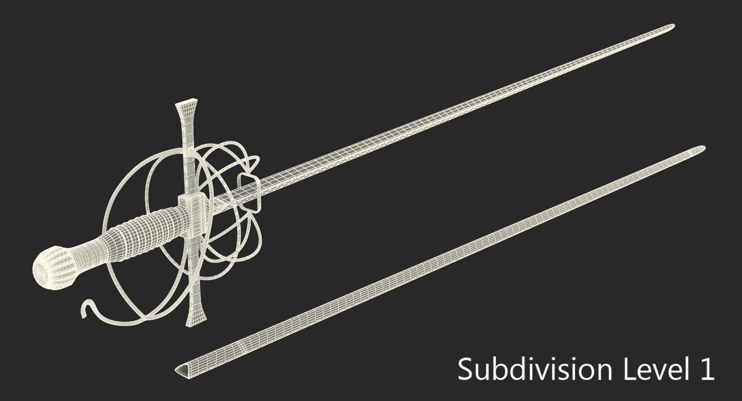 3D model Rapier Set