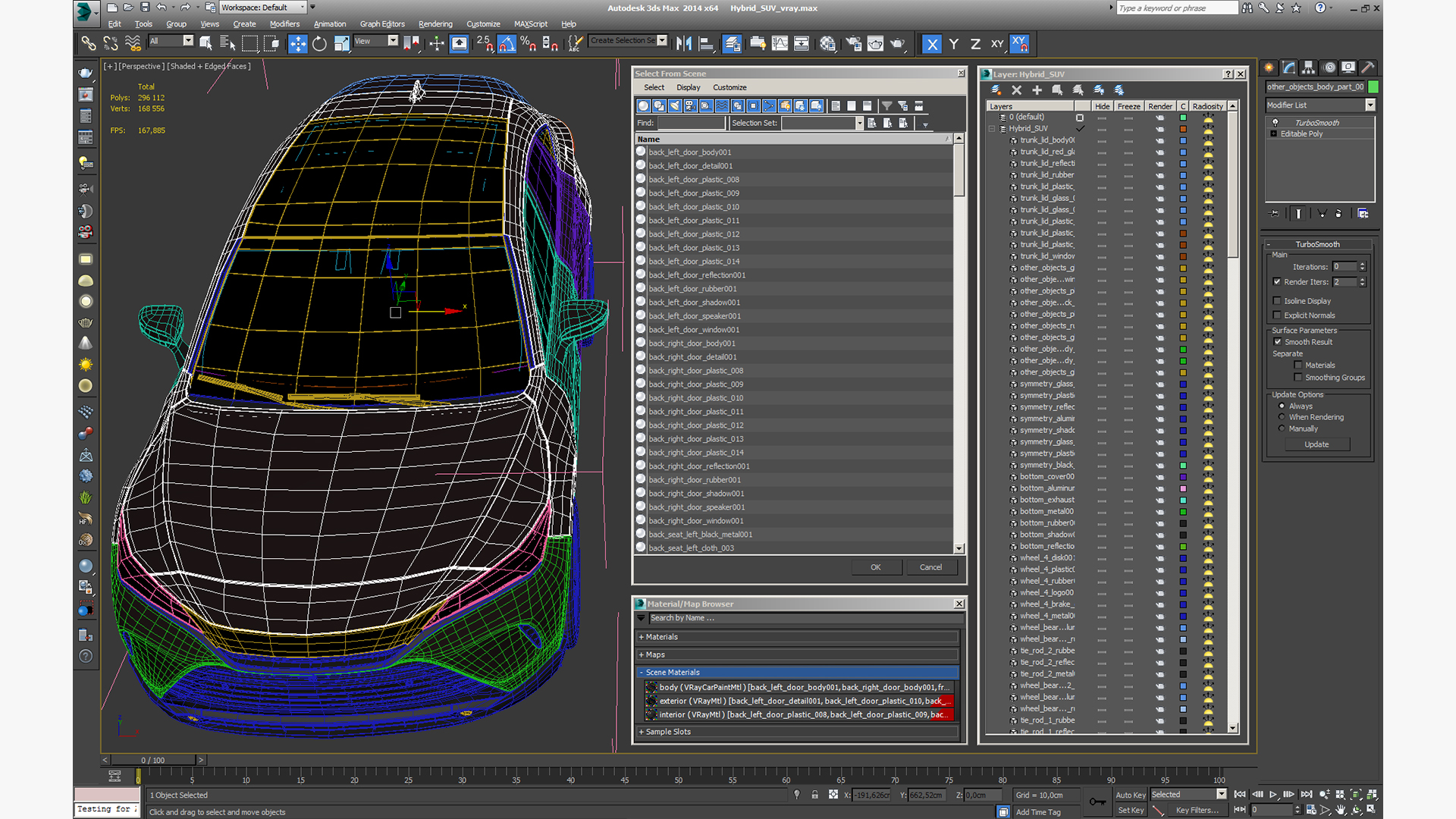 3D model Hybrid SUV