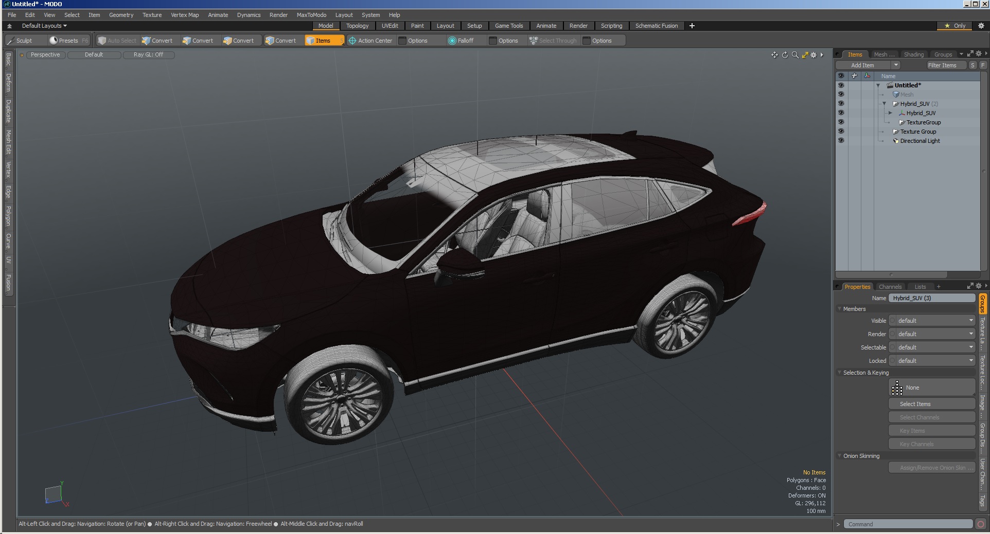 3D model Hybrid SUV