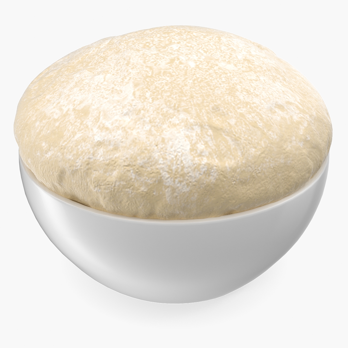 Raw Dough in Bowl 3D Model