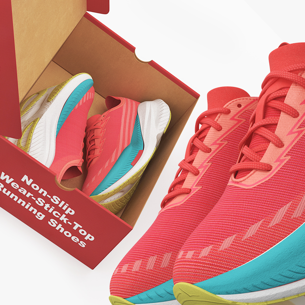 Running Shoes in Open Shoe Box