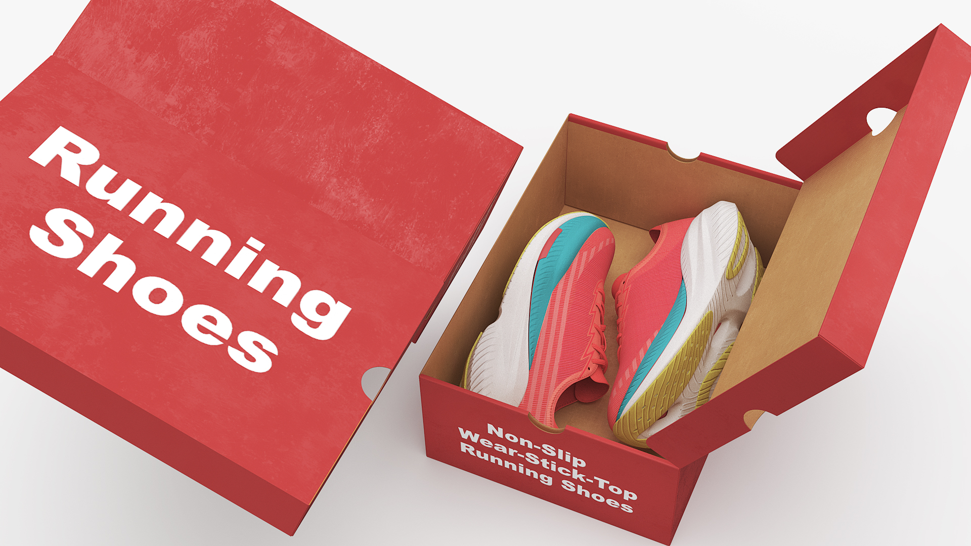 Running Shoes in Open Shoe Box, view 3