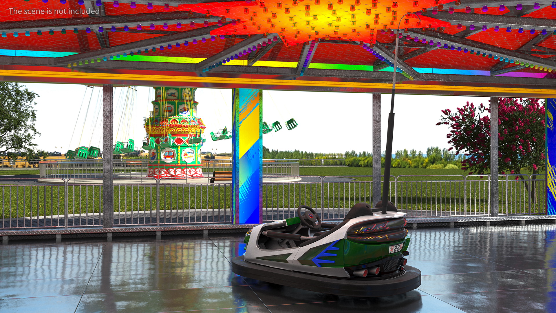 3D Bertazzon Bumper Car Adult New York White