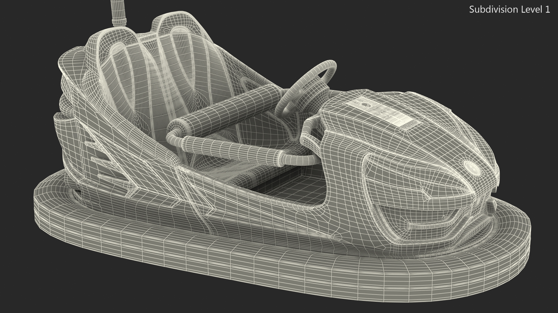 3D Bertazzon Bumper Car Adult New York White