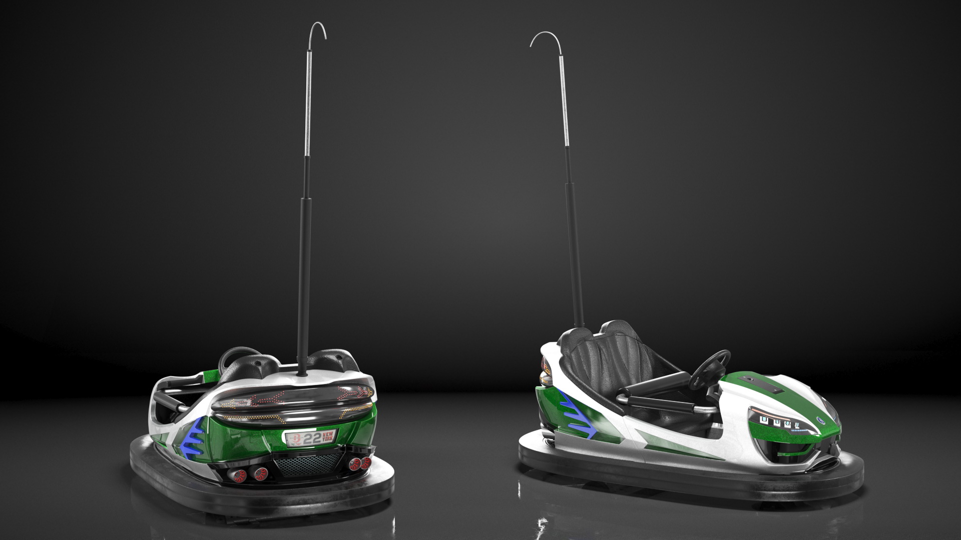 3D Bertazzon Bumper Car Adult New York White