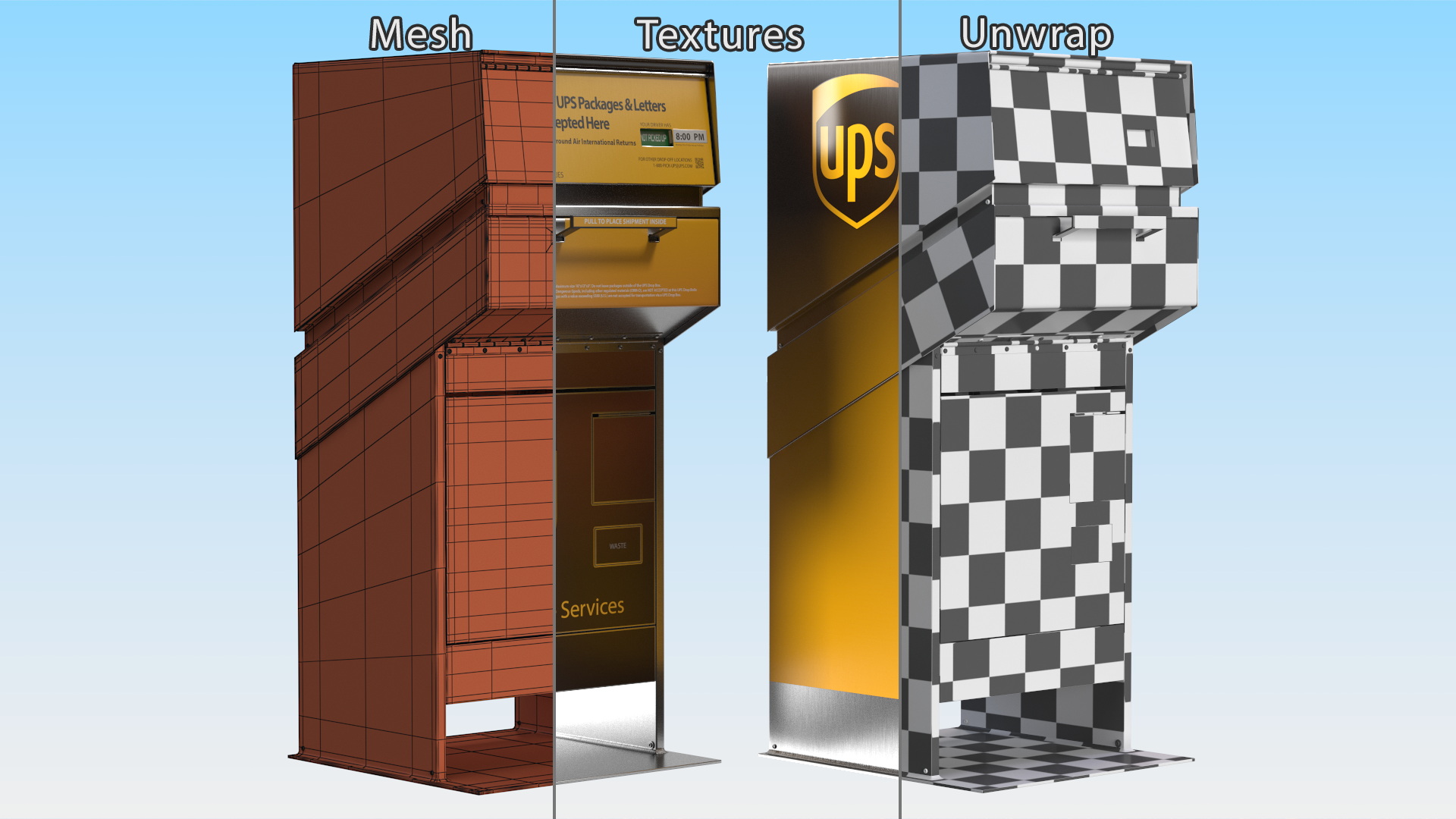 3D model UPS Package Drop Box