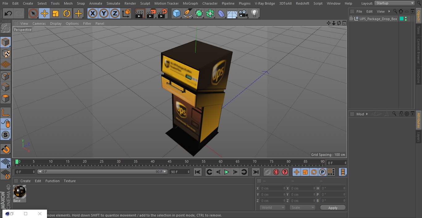3D model UPS Package Drop Box