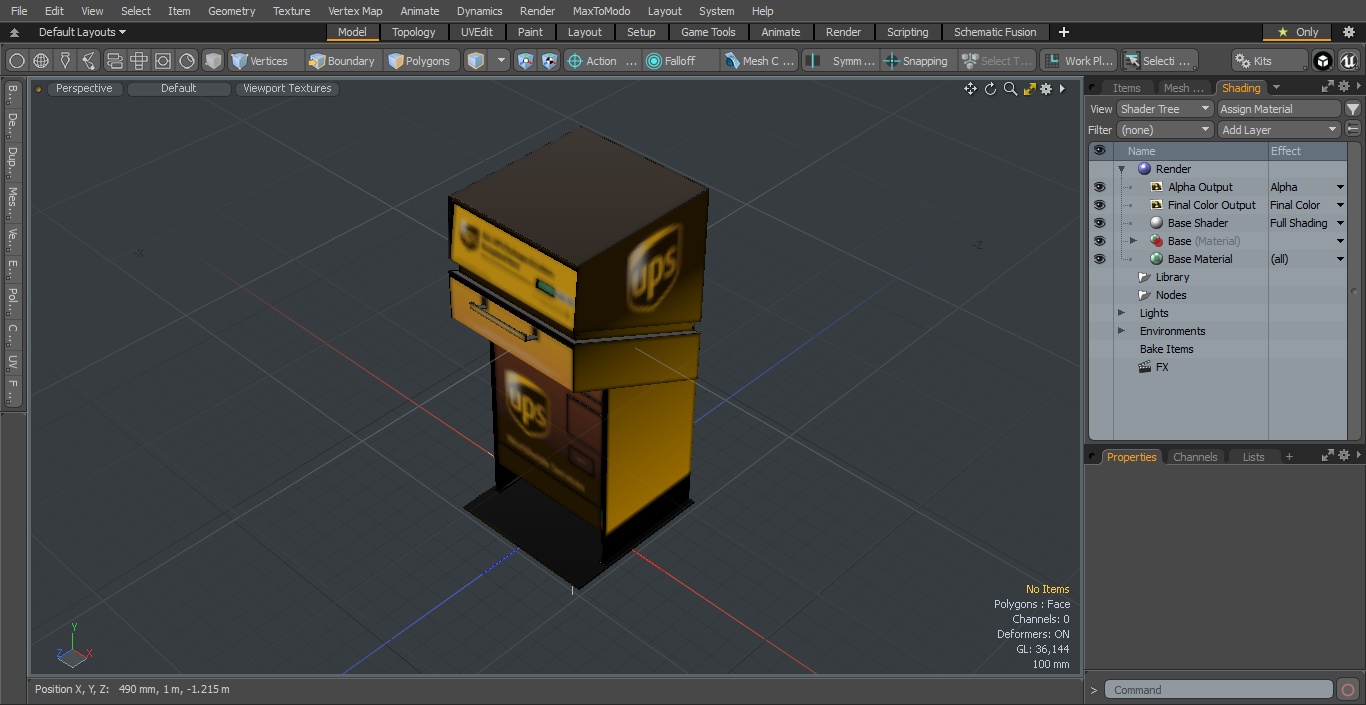 3D model UPS Package Drop Box